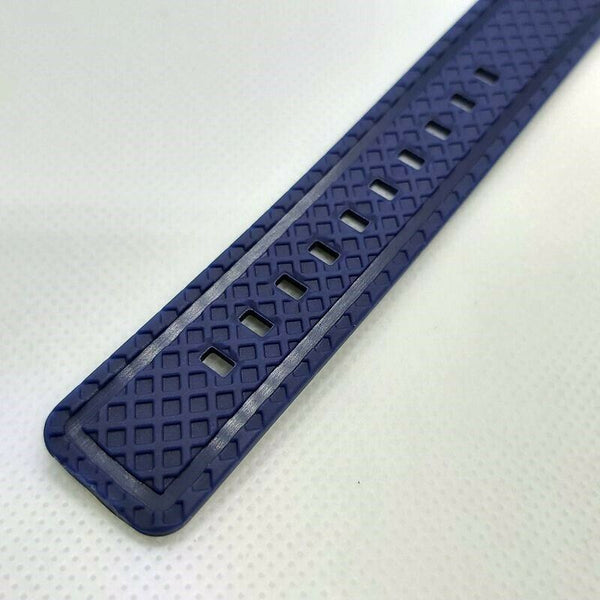 NEW FOR SEIKO BLUE SKX007 6309 7290 7548 CURVED ENDS 22mm RUBBER BAND BVT04011