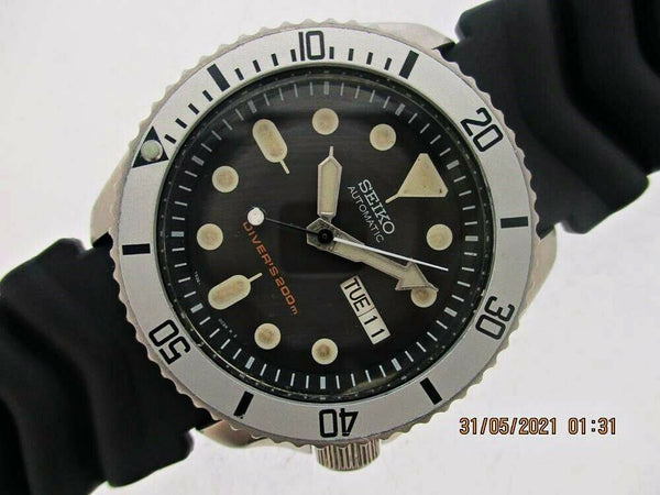 PROJECT TO FIX 01' SEIKO 7S26 0020 SKX007 PATINA DIAL AUTO DAY DATE 180989 WATCH