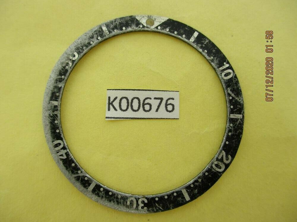 USED VINTAGE SEIKO BEZEL INSERT FOR SKX007 6309 7040 7290 6306 DIVE WATCH K00676