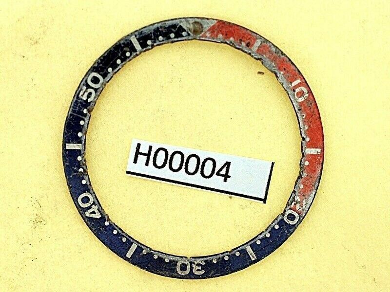 USED VINTAGE SEIKO BEZEL INSERT FOR 7002 6309 7040 7290 6306 DIVE WATCH H00004