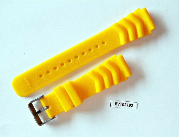 NEW FOR SEIKO RUBBER STRAP YELLOW PADI WAVE Z22 BAND 6309 7548 7002 BVT02192