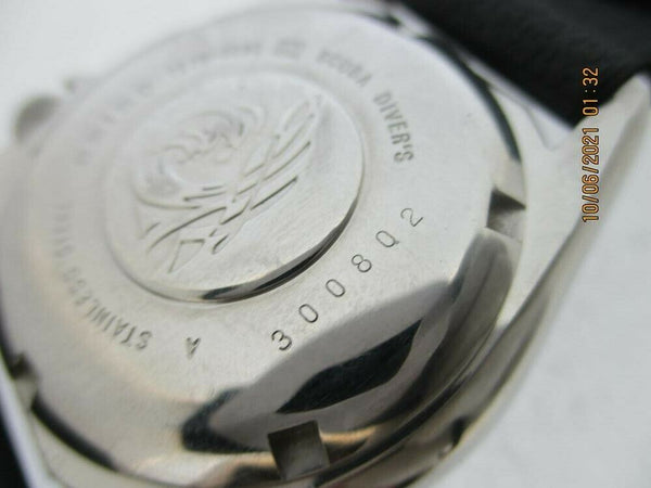 03' SEIKO 7S26 0030 AUTO MIDSIZED BLACK DAY DATE 300802 EU SHIP SERVICED WATCH